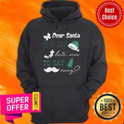 Is It Too Late Now To Say Sorry Dear Santa Christmas Hoodie