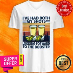 I've Had Both My Shots Looking Forward Vintage V-neck