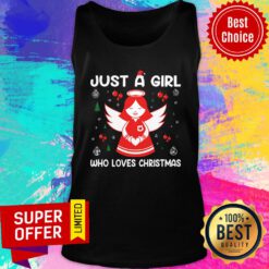 Just A Girl Who Loves Christmas Angle Tank Top