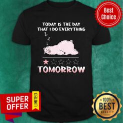 Llama Today Is The Day That I Do Everything Tomorrow Shirt