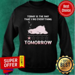 Llama Today Is The Day That I Do Everything Tomorrow Sweatshirt