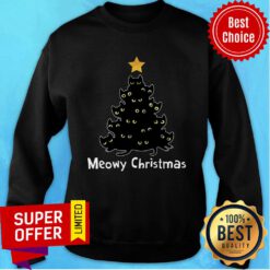 Meowy Christmas Meotree Star Sweatshirt