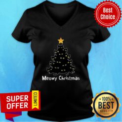 Meowy Christmas Meotree Star V-neck