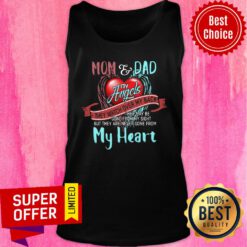 Mom And Dad My Angels They Watch Over My Back My Heart Tank Top