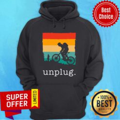 Mountain Biking Unplug Vintage Hoodie