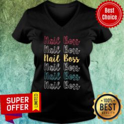 Nail Boss Vintage Logo V-neck
