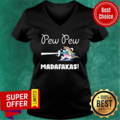Nice Unicorn Pew Pew Madafakas V-neck
