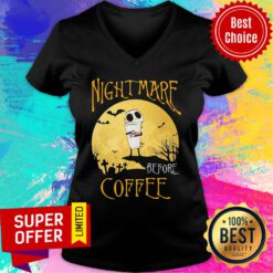 Nightmare Before Dunkin Donuts Halloween V-neck