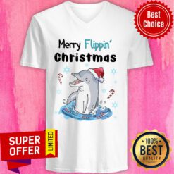 Official Merry Flippin' Christmas V-neck