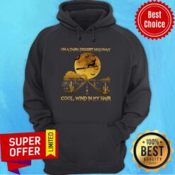 On A Dark Desert highway Dachshund Cool Wind In My Hair Halloween Hoodie