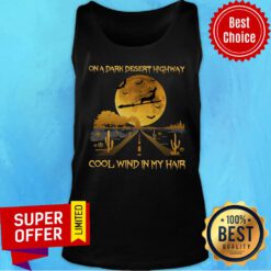 On A Dark Desert highway Dachshund Cool Wind In My Hair Halloween Tank Top