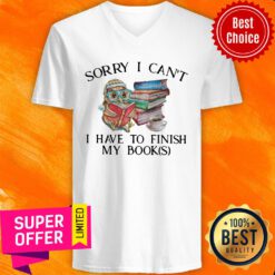 Owl Sorry I Can't I Have to Finish My Book V-neck