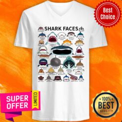 Premium Shark Faces V-neck