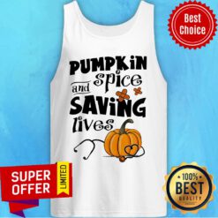 Pumpkin And Spice Saving Lives Halloween Tank Top