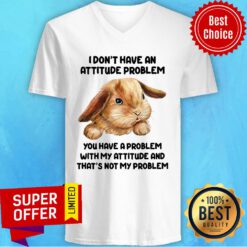 Rabbit I Don't Have An Attitude Problem You Have A Problem V-neck