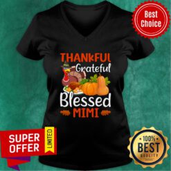 Thankful Grateful Blessed Mimi V-neck