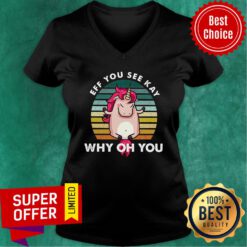 Unicorn Eff You See Kay Why Oh You Vintage V-neck