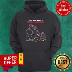 Unicorn We Wish You A Merry Christmas Light Christmas Hoodie