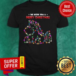 Unicorn We Wish You A Merry Christmas Light Christmas Shirt