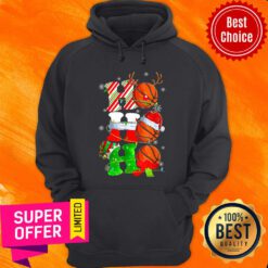 Basketball Merry Xmas Ho Ho Ho Light Led Hoodie