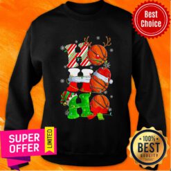 Basketball Merry Xmas Ho Ho Ho Light Led Sweatshirt