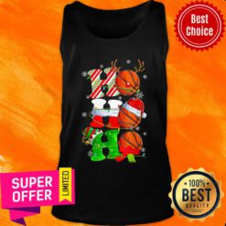 Basketball Merry Xmas Ho Ho Ho Light Led Tank Top