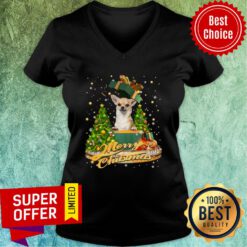 Chihuahua In Box Merry Christmas V-neck