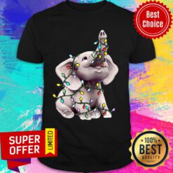 Cute Elephant With Colorful Lights Shirt