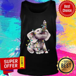 Cute Elephant With Colorful Lights Tank Top