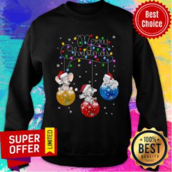 Elephant Merry Christmas Light Led Sweatshirt