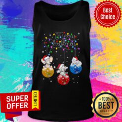 Elephant Merry Christmas Light Led Tank Top