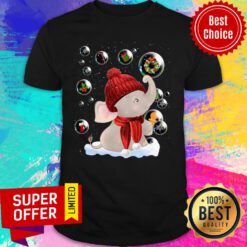Elephant With Bubbles Christmas Shirt