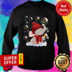 Elephant With Bubbles Christmas Sweatshirt