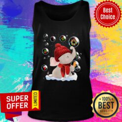 Elephant With Bubbles Christmas Tank Top