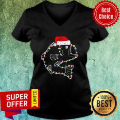 Fish Christmas Lights Led V-neck