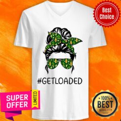 Girl The Headband Get Loaded V-neck