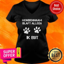 Hondennaam Blaft Alleen Ik But Paw Dog V-neck