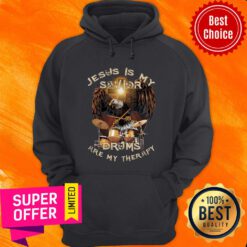 Jesus Is My Savior Drums Are My Therapy Eargle Hoodie