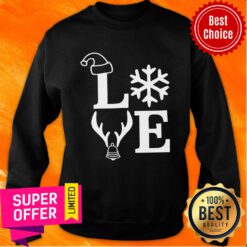 Love Christmas Snow Reindeer Sweatshirt