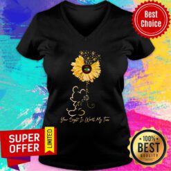 Mickey Mouse Sunflower Your Sight Is Worth My Time V-neck