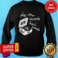 Satan Records Play Your Back Wards 666 Sweatshirt