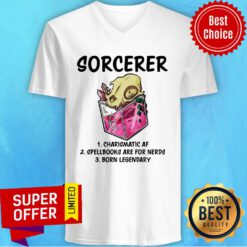 Sorcerer Charismatic Af Spellbooks Are For Nerds V-neck