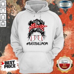 Baseball Mom Life Messy Bun Mom Game Day Hoodie
