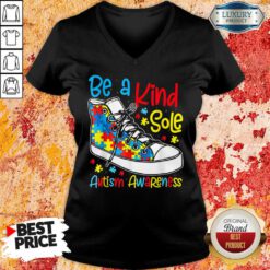 Be A Kind Sole Autism Awareness Converse V-neck