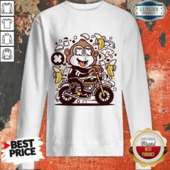 Monkey Motocrosser Banana Sweatshirt