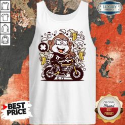 Monkey Motocrosser Banana Tank Top