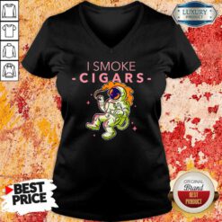 Astronaut I Smoke Cigars V-neck