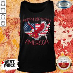 Happy Birthday American Flag Eagle Tank Top