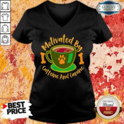 Motivated By Caffeine And Canine V-neck