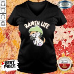 Ramen Life Cat Noodles Japan Kawaii Otaku V-neck